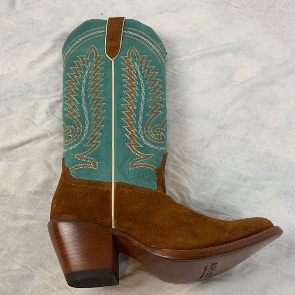 Ariat Ambrose Penny Turquoise Tall Cowboy Boots — Women’s 7B — NEW - Picture 2 of 4